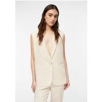 comma Jackenblazer Indoor-Weste Long Weste aus Viskoseleinenmix