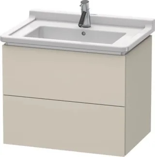 Duravit L-Cube Waschtischunterbau wandhängend Taupe Supermatt 670x469x558 mm - LC626408383 LC626408383
