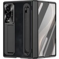 Wigento Handyhülle Klapphülle + H9 Display Glas Samsung Galaxy Z Fold8 5G Schwarz 8,00 Zoll und 6,50 Zoll, Display Pen, Standfunktion