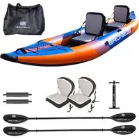 Brunelli Tourenkajak Brunelli 2 Personen Kajak SET aufblasbar Drop-Stitch Kanu Kayak Tour