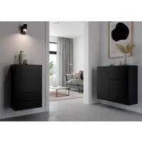 FMD Kommode Dark, mit Schublade, verstellbare Einlegeböden, Breite ca. 89 cm