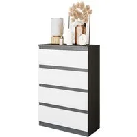 Furnica Kommode GABRIEL mit 4 Schubladen H92cm B60cm T33cm
