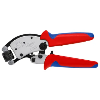 KNIPEX Twistor T Selbsteinstellende Crimpzange für Aderendhülsen verchromt 200 mm - 975319