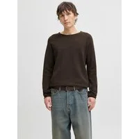Jack & Jones Rundhalspullover JJEHILL KNIT CREW NECK NOOS Baumwolle, regular fit