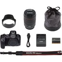 Canon EOS R6 Mark II Systemkamera (RF 24-105mm F4 L IS USM, 24,2 MP, WLAN (Wi-Fi), Bluetooth, Hybridkamera für Foto und Video ohne Kompromisse)