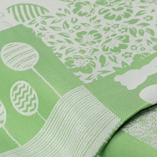 Tischwäsche-Jacquard "Oster-Patch", grün-color