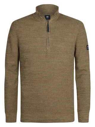 Petrol Industries - Pull Zippé Demi-Zip en Maille Nashville Herren