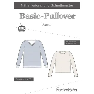 Fadenkäfer Schnitt "Basic-Pullover" für Damen