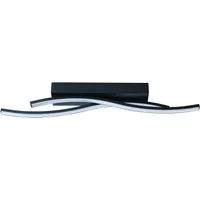 EGLO LED Deckenleuchte LED Deckenlampe Viloria, geschwungene Deckenlampe, 56,5 cm, LED fest integriert, Warmweiß, aus Stahl, Kunststoff, Deckenlampe, Flurlampe, 3000 K, design, modern