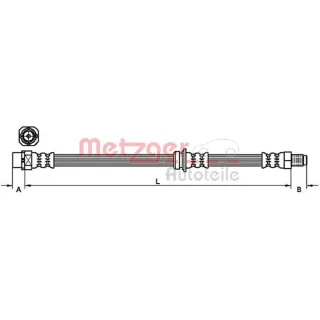 Metzger Bremsschlauch vorne BMW X1