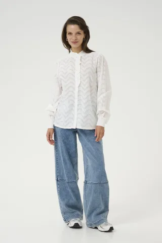 Langarm - Hemd Regular fit Chalk white