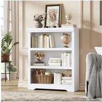GarveeMore Bücherregal 100 Cm Hohes Bücherregal 3 Etagen Offenes Bücherregal