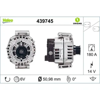 Valeo Generator  180A Mercedes C-Klasse E-Klasse Glk-Klasse