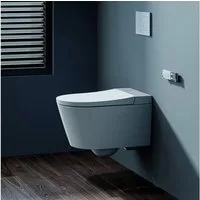HOROW Dusch-WC Bidet WC, Taharet WC japanische toilette mit Bidet Funktion, Wand WC, Abgang wandhängend, spülrandlos, mit Nachtlicht, beheiztem Sitz, Einstellbare Temperatur