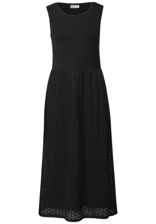 Street One - Midikleid mit Rock aus Spitze Black - Gr. - 36