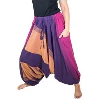 KUNST UND MAGIE Haremshose Unisex Haremshose onesize Bunt Hippie Goa Fair Boho Baggy Pluder-Hose