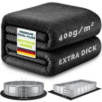 tillvex Bodenschutzplane tillvex® Premium Pool Unterlage Geotextil 400g/m², Bodenplane für (Schwimmbecken Reißfeste Poolunterlage Bodenschutzmatte, Geotextil Bodenplane mit 400g/m² Bodenschutzvlies zuschneidbar), Premium Pool Unterlage Rund & Rechtec