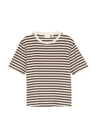 comma - T-Shirt braun/beige - Gr. - 40