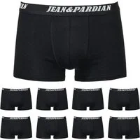 Jean&Pardian Boxershorts für Herren aus Baumwolle im 8er & 12er Pack - Retroshorts Unterhosen (Unterwäsche Spar-Set, 8-St., 8er Pack) mit Komfortbund, Logodruck - ohne kratzenden Zettel