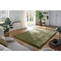 TaCa Home Flokati-Teppich Flokati Langflorteppich Shaggy Gruen – Hochflor 52 mm, rechteckig, Höhe: 52 mm, Wohnzimmer Schlafzimmer Esszimmer, grün - 280 x 380 cm