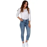 Gio Milano 7/8-Jeans Gio-Liese-1000 verkürzte Skinny mit Fransen am Saum