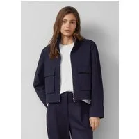 s.Oliver Funktionsjacke Indoor-Jacke Blouson mit Stehkragen aus Interlockjersey