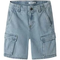 Name It Jeansshorts NKMRYAN L DNM CARGO SHORTS 8250-OZ Baumwolle, verstellbarer Bund, Used Look