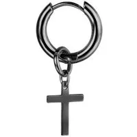 Firetti Single-Creole Schmuck Geschenk Ohrschmuck einzeln Kreuz, Einhänger abnehmbar