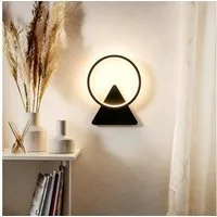 BlingBin Wandleuchte 8 W runde LED Wandlampe 3000 K warmweiß, 800 lm, Innenbeleuchtung, LED fest integriert, Warmweiß, Innen Wandbeleuchtung für Wohnzimmer, Schlafzimmer, Flur und Treppen