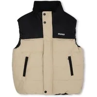 HUGO Steppweste HUGO warme Steppweste beige/schwarz