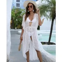 MOPUEA Strandkleid Blusenkleid Strandtunika Bikini-Cardigan Strandcardigan Strandkimono Strandkleid Sommer Strandschutz Einheitsgröße, luftig
