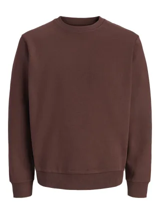 JACK&JONES - JJEBRADLEY SWEAT CREW NOOS Bitter Chocolate - Gr. - S