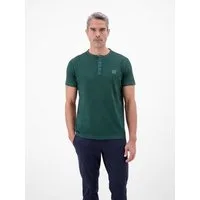 LERROS Kurzarmshirt mit Serafino-Kragen