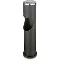 Spetebo Aschenbecher Metall Stand Aschenbecher schwarz - 47cm - Ascher, abnehmbarer Aschenbecher