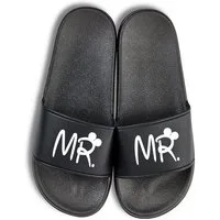 Youth Designz Mr & Mrs Unisex Badelatschen Flip Flops Badeschuh mit lustigen Spruch für Damen & Herren