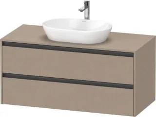 Duravit Ketho.2 Konsolenwaschtischunterbau wandhängend Leinen Matt 1200x550x568 mm - K24897075750000 K24897075750000