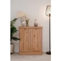 freiraum Kommode Timber, 2 Türen, 2 Böden, Landhaus, Artisan Eiche Dekor - 80x90x35cm (BxHxT)