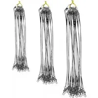 FELIXLEO Angelschnur 72 Pcs Stahlvorfächer, Edelstahl Vorfächer Stahl 15/20/25 cm, (72-St)