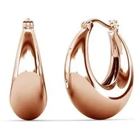 ROUGEMONT Paar Creolen Elegante Damen Creolen Klassischer Style 2,2cm Hochglanz-Finish Gold, Hypoallergen & Wasserfest