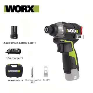 WORX WU132X Cordless Brushless Impact Screwdriver 160N.m. Torque SDS Chuck 2 Speed Modes Lightweight Design
