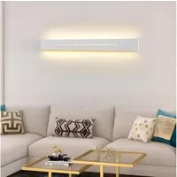 ZMH LED Wandleuchte Wandlampe innen weiß/schwarz 30cm 60cm 100cm, LED fest integriert, warmweiß
