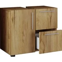 VCM Waschbeckenunterschrank Holz Badmöbel Badunterschrank Flandu Schublade (1-St) 51x61x32cm Aufbewahrung, Schublade