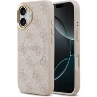 Guess Handyhülle GUESS Case für iPhone 17 Goldrahmen Magsafe Handyhülle Cover Rosa
