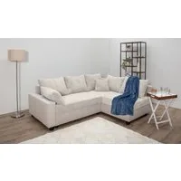 COLLECTION AB Ecksofa Parma L-Form, B: 224 cm, Schlaffunktion, Bettkasten & 2 Zierkissen, Federkern