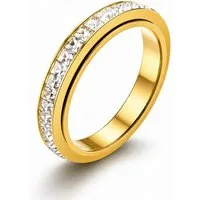 Eyecatcher Fingerring Anti Stress Ring gold oder silber mit Edelsteinen