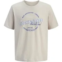 Jack & Jones PlusSize Rundhalsshirt JJELOGO TEE SS O-NECK 2 COL SS26 SN PLS mit auffälligem Print