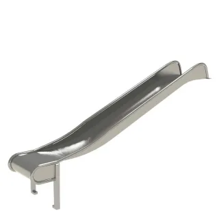 Edelstahl Premium Rutsche 240x50 cm für Podesthöhe 90-100 cm - Witterungsbeständige Spielplatz Anbaurutsche GIANT Serie EN 1176 zertifiziert - Wickey