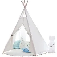 little dove Spielzelt little dove Tipi Spielzelt für Kinder Baumwollsegeltuch mit Matte