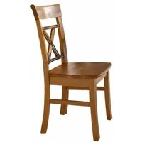 Casamia Esszimmerstuhl Esszimmer Stuhl ohne Armlehnen Florenz mit Massivholz-Sitzfläche ohne