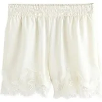 Next Shorts Satin-Shorts mit Spitzenbesatz (1-tlg)